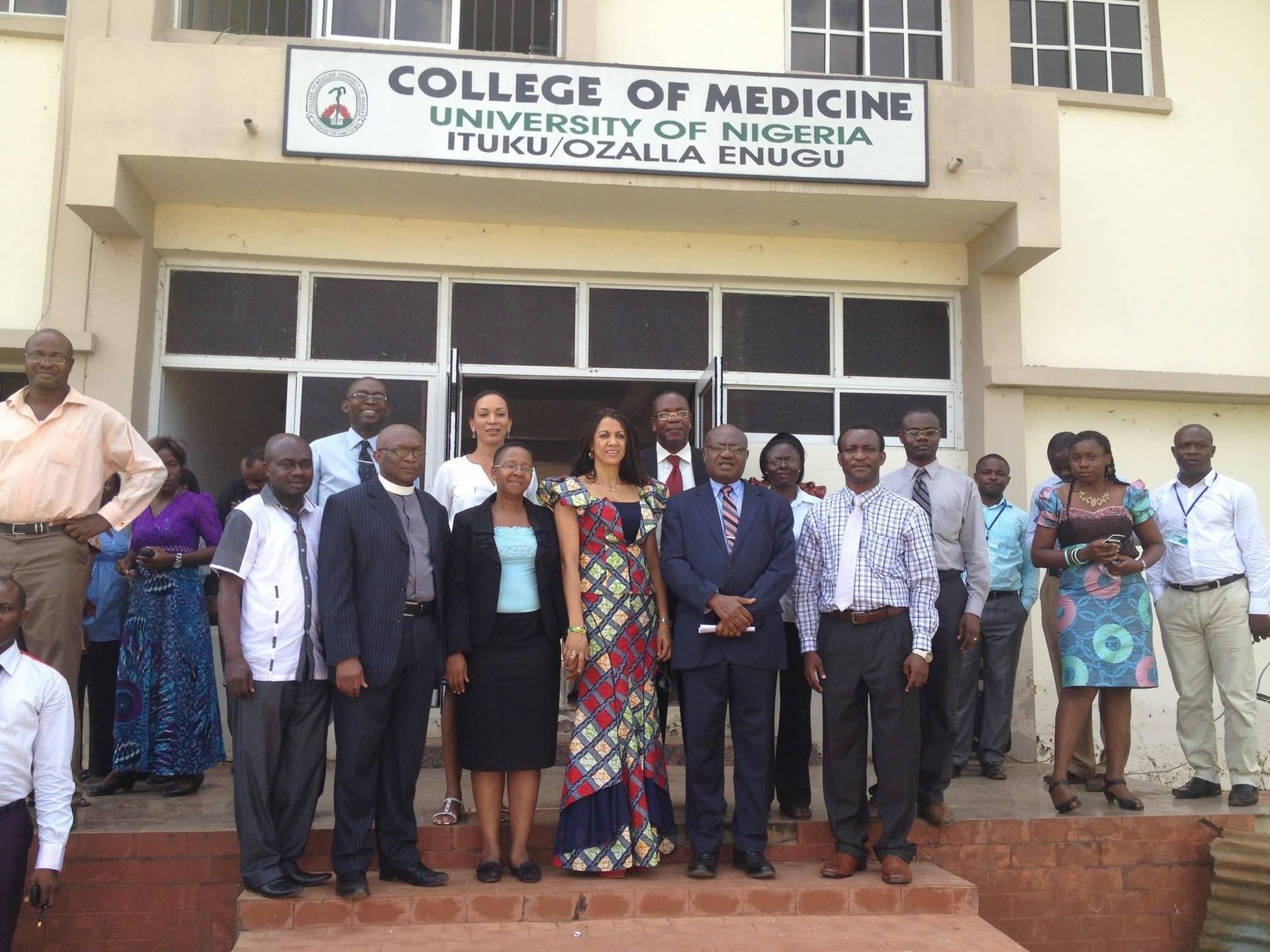 Dr. Nwandu with colleagues at the University of Nigeria College of Medicine